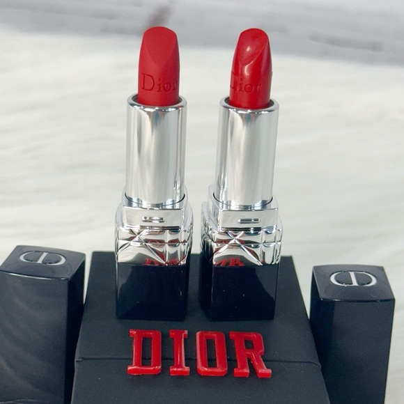 Rouge Dior Bold Red Mini Lipstick Duo - Picture 4 of 6